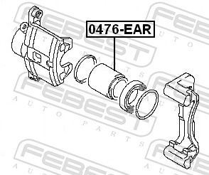 FEBEST Stempel, bremsekaliper 0476ear bagaksel for MITSUBISHI NISSAN TOYOTA