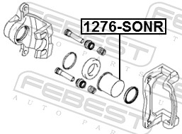 FEBEST Stempel, bremsekaliper 1276sonr bagaksel for HYUNDAI