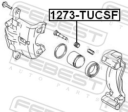 FEBEST Bælg, bremsekaliper glidestykker 1273tucsf foraksel for VOLVO GEELY HONDA LADA HYUNDAI CHERY GREAT WALL
