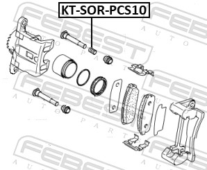 FEBEST Tilbehørsæt, bremsekaliper ktsorpcs10 foraksel for SUBARU TOYOTA HYUNDAI