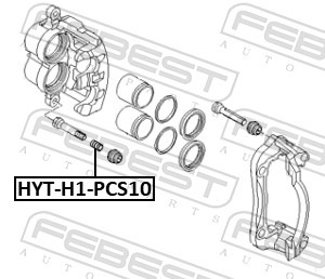 FEBEST Tilbehørsæt, bremsekaliper hyth1pcs10 foraksel for HYUNDAI