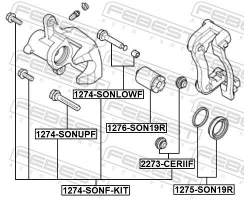 FEBEST Stempel, bremsekaliper 1276son19r for HYUNDAI