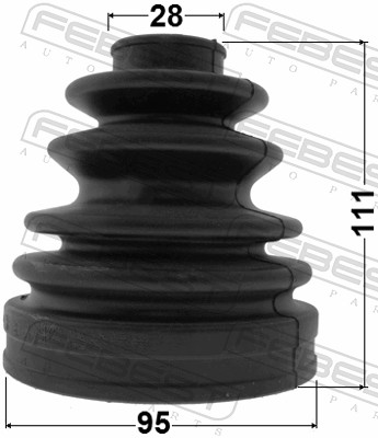 FEBEST Drivaksel Manchetsæt 0117kdn165 hjulsidet for SSANGYONG CHRYSLER TOYOTA ALFAROME/FIAT/LANCI
