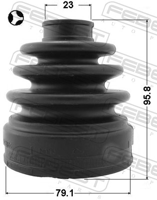 FEBEST Drivaksel Manchetsæt 0215l32t gearkasse-monteret for MAZDA MITSUBISHI NISSAN RENAULT TOYOTA HYUNDAI