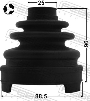FEBEST Drivaksel Manchetsæt 0215z51t gearkasse-monteret for SSANGYONG NISSAN TOYOTA HYUNDAI
