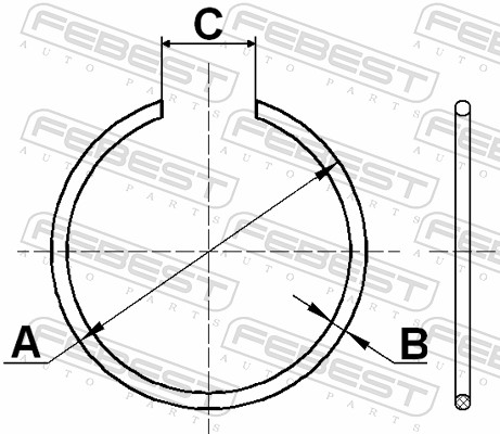 FEBEST Sikringsring, sporstangsbolt cc129x2 for MITSUBISHI