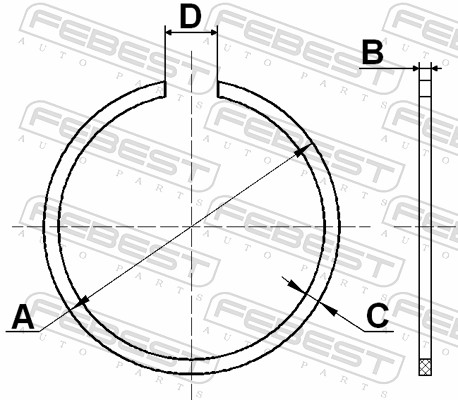FEBEST Sikringsring, sporstangsbolt cc272x2 for VOLVO MITSUBISHI RENAULT