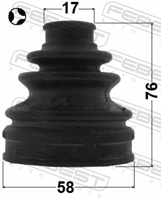 FEBEST Drivaksel Manchet 0115ala49rt gearkasse-monteret for TOYOTA