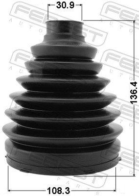 FEBEST Drivaksel Manchet 0117p200 hjulsidet for TOYOTA
