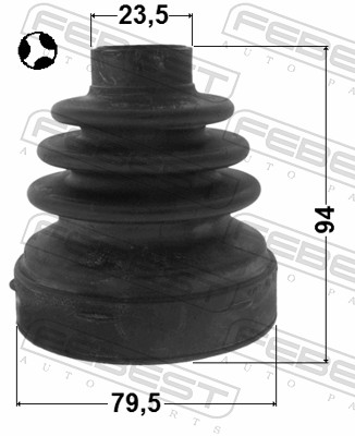 FEBEST Drivaksel Manchet 0215j32t gearkasse-monteret for FORD NISSAN SUZUKI CHERY