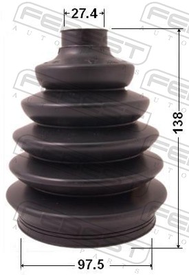 FEBEST Drivaksel Manchet 0217pr51 hjulsidet for NISSAN