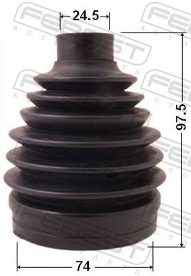 FEBEST Drivaksel Manchet 0417pcy2 hjulsidet for HONDA MITSUBISHI RENAULT HYUNDAI
