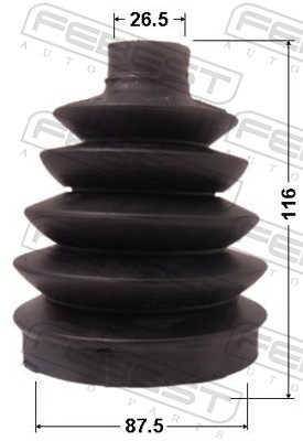 FEBEST Drivaksel Manchet 0417pdj24 hjulsidet for MITSUBISHI TOYOTA