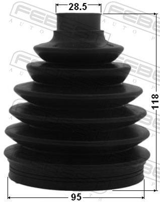 FEBEST Drivaksel Manchet 1217cm hjulsidet for HYUNDAI