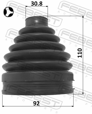 FEBEST Drivaksel Manchet 2115trdt gearkasse-monteret for FORD