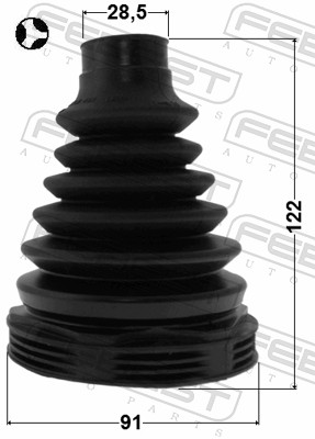 FEBEST Drivaksel Manchet 2115pkugt gearkasse-monteret for FORD VOLVO TOYOTA VAG LAND ROVER GEELY CHANGAN CHERY