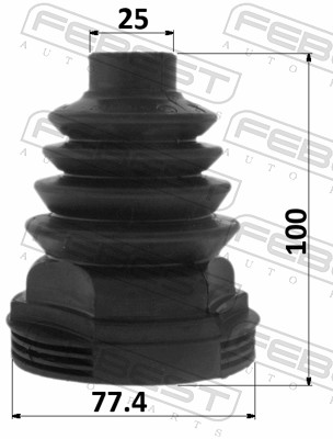 FEBEST Drivaksel Manchet 2415lagiit gearkasse-monteret for OPEL ALFAROME/FIAT/LANCI CITROËN/PEUGEOT RENAULT NISSAN TOYOTA