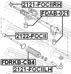 FEBEST Manchet, styretøj fdrkbcb4 foraksel for FORD