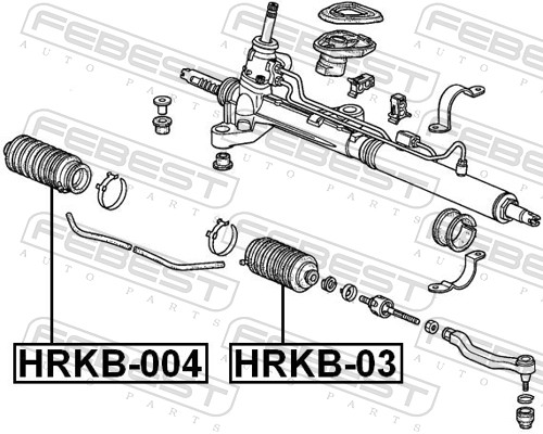 FEBEST Manchet, styretøj hrkb03 foraksel for HONDA NISSAN