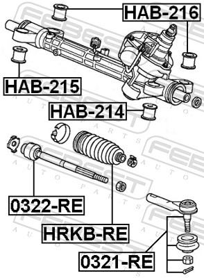 FEBEST Styrestang, inderste 0322re foraksel for HONDA
