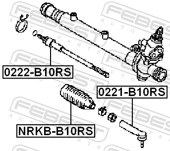 FEBEST Sporstangkugle 0221b10rs foraksel for NISSAN SAMSUNG