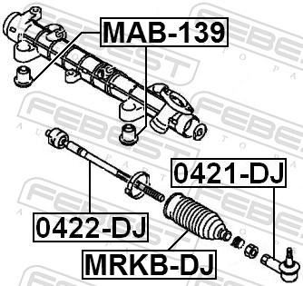 FEBEST Ophængning, styretøj mab139 for MITSUBISHI