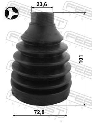 FEBEST Drivaksel Manchetsæt 0815P-G22T foraksel for SUBARU
