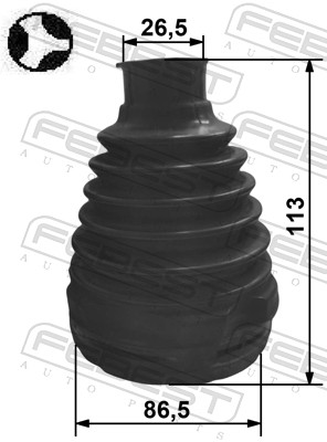 FEBEST Drivaksel Manchet 0115P-ASV70T foraksel for TOYOTA