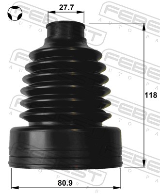 FEBEST Drivaksel Manchet 2115pm8da foraksel for FORD