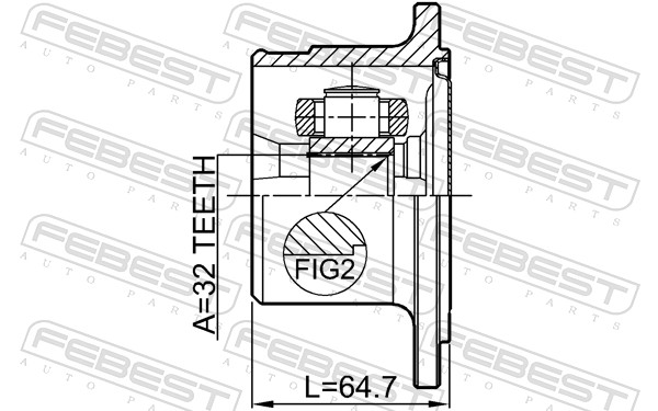 FEBEST Ledsæt, drivaksel 0211r20 foraksel for NISSAN