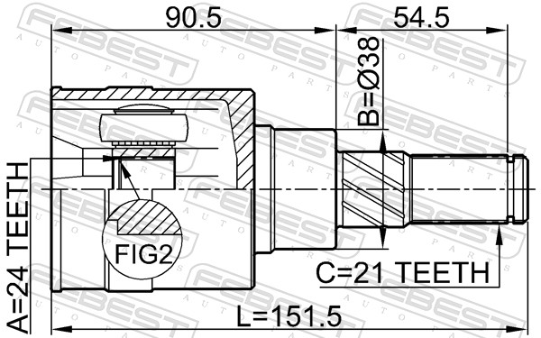FEBEST Ledsæt, drivaksel 0211t30r bagaksel for NISSAN RENAULT