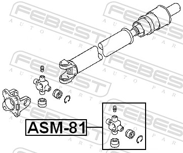 FEBEST Led, kardanaksel asm81 foran for GENERAL MOTORS MITSUBISHI