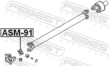 FEBEST Led, kardanaksel asm91 for MITSUBISHI