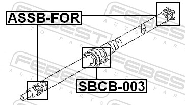 FEBEST Led, kardanaksel ASSB-FOR for GENERAL MOTORS TOYOTA NISSAN SUBARU