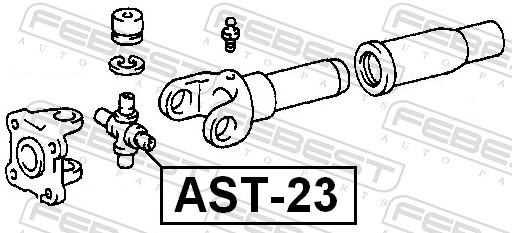 FEBEST Led, kardanaksel ast23 for TOYOTA