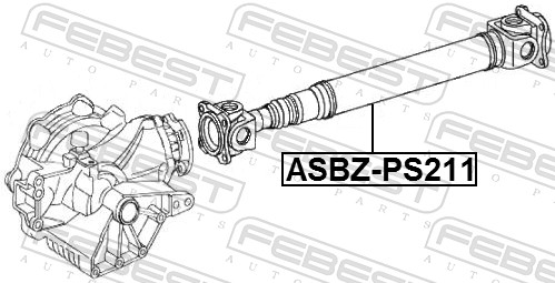 FEBEST Kardanaksel, drivaksel asbzps211 for MERCEDES-BENZ