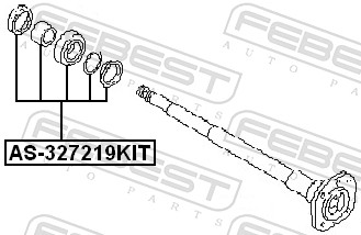 FEBEST Leje, drivaksel as327219kit bagaksel for NISSAN