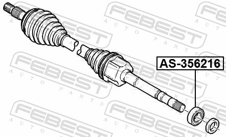 FEBEST Leje, drivaksel as356216 for CITROËN/PEUGEOT ALFAROME/FIAT/LANCI VAG
