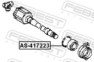 FEBEST Leje, drivaksel as417223 for TOYOTA FORD