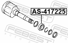 FEBEST Leje, drivaksel as417225 for NISSAN RENAULT CHERY