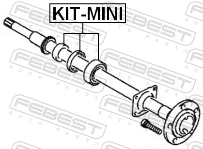 FEBEST Leje, drivaksel KIT-MINI for MITSUBISHI NISSAN