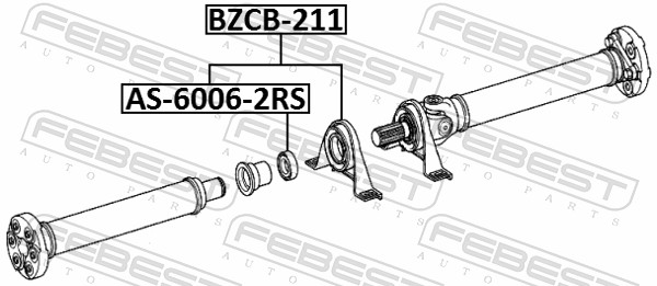 FEBEST Ophængning, drivaksel bzcb211 for MERCEDES-BENZ