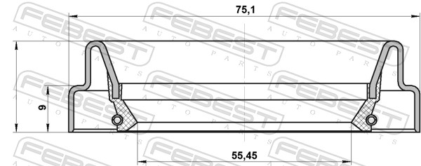 FEBEST Akseltætningsring, drivaksel 95FDY-57750909C for TOYOTA
