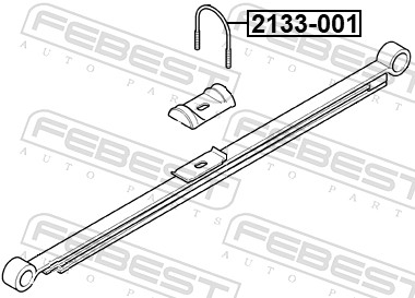 FEBEST Monteringssæt, bladfjeder 2133001 for FORD