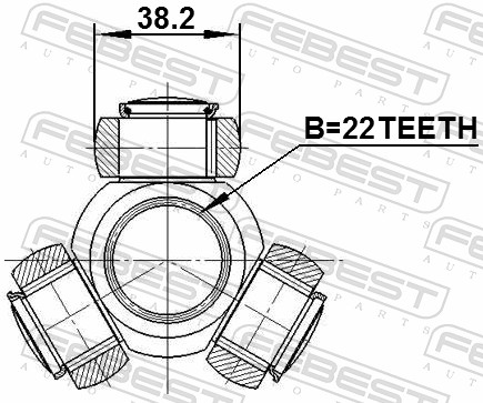 FEBEST Tripodeled, drivaksel 0216f15 for HONDA BMW LADA RENAULT MAZDA NISSAN HYUNDAI VAG