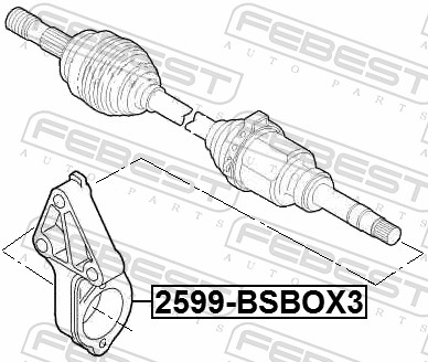 FEBEST Underlagsplade, drivakselflange 2599bsbox3 for CITROËN/PEUGEOT ALFAROME/FIAT/LANCI