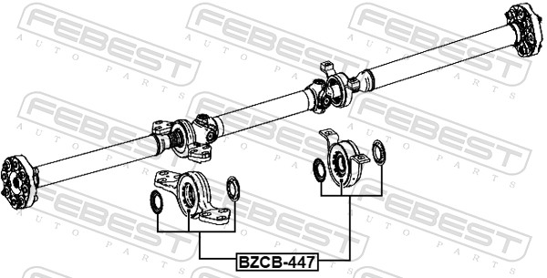 FEBEST Ophængning, drivaksel bzcb447 for MERCEDES-BENZ