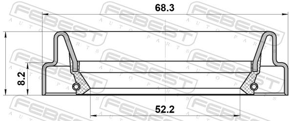 FEBEST Akseltætningsring, drivaksel 95FDY-54680808C for FORD VAG