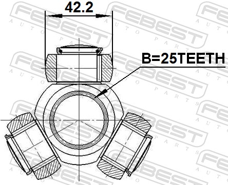 FEBEST Tripodeled, drivaksel 0116zvw30 for TOYOTA