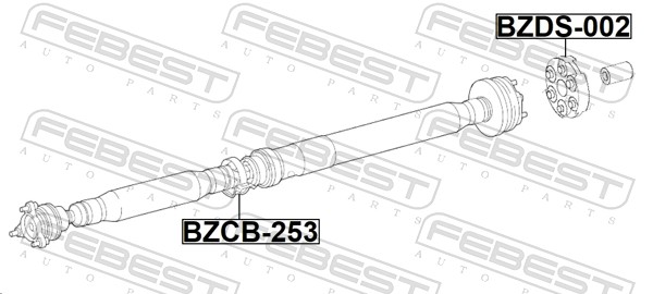 FEBEST Ophængning, drivaksel bzcb253 for MERCEDES-BENZ